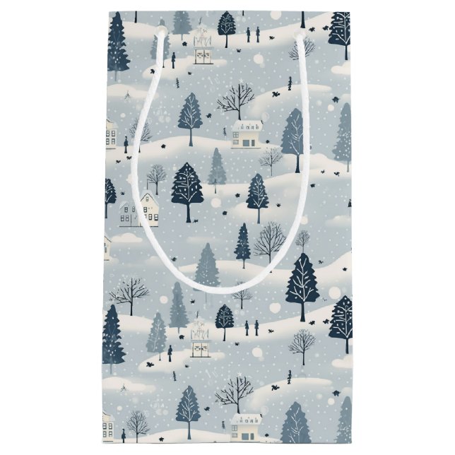 Modern Blue Christmas Village  (Framsidan)