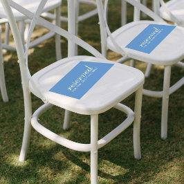 Modern Blue Coastal Minimalist Bröllop Ceremony Placeringskort