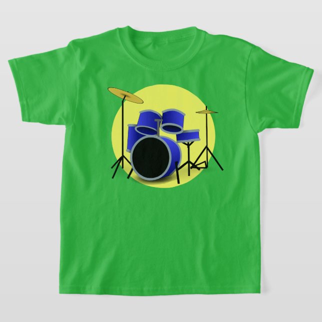 MODERN BLUE DRUM KIT TEE SHIRT (Laydown)