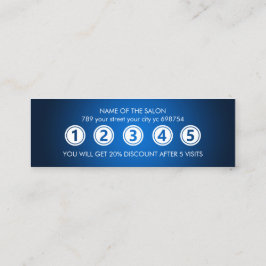 Modern Blue Elegant Beauty Salon Lojalitetskort