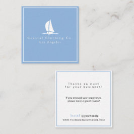 Modern Blue Elegant Boat Coastal Company Note Card Anteckningskort