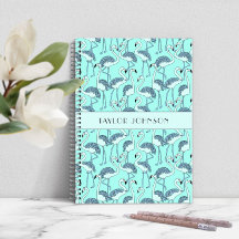 Modern Blue Flamingos Mönster