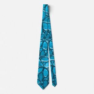 Modern Blue Flower Petal Blommigt Cluster Mönster Slips