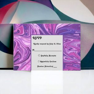 Modern Blue Galaxy Abstrakt Art Snyggt Bröllop OSA Kort