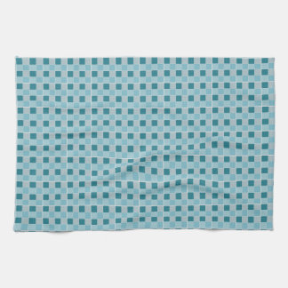 Modern Blue Geometric Grid Tea Towel Minimal Kit Kökshandduk