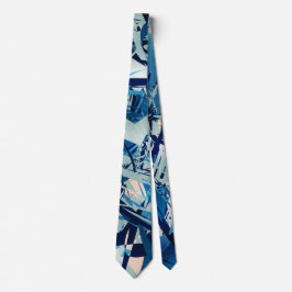 Modern Blue Geometric Shapes Slips