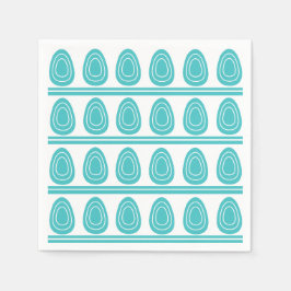 Modern Blue Glad påsk Eggs Party Pappersservett