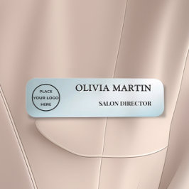 Modern Blue Gradient Magnetic Name Badge Custom Namnbricka