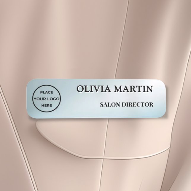 Modern Blue Gradient Magnetic Name Badge Custom Namnbricka (Skapare uppladdad)