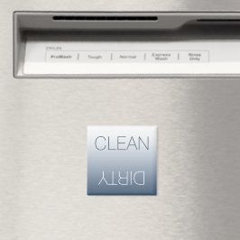 Modern Blue-Grått Clean eller Dirty Dishwasher Mag Magnet