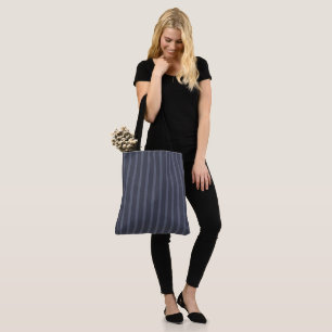 Modern Blue Grått Stripe Tygkasse