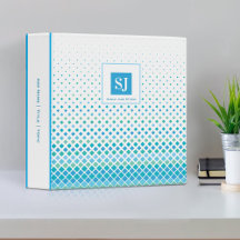 Modern Blue Grönt Diamond Monogram Anpassningsbar 