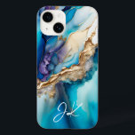 Modern Blue Guld Marble Monogram-Personlig<br><div class="desc">Modern Blue Guld Marble Monogram Personlig iphone case har personligens monogram i ett elegant-kalligrafi-skript typografi på en modern blå och guld marmor-bakgrund. Perfektens gåva till henne för födelsedag,  mamma för Mors dag,  syster eller bister för jul och helgdagar. Designad av ©Evco Studio www.zazzle.com/store/evcostudio</div>