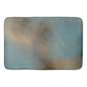 Modern Blue Guld Serene Abstrakt Art Badrumsmatta