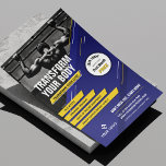 Modern Blue & Gult Sports Gym Marknadsföring Photo Flygblad<br><div class="desc">Befordra dina träningsklasser eller träningsstudion med den här moderna Gym Flyer med fotodesign. Med ett fet format för blått och gult med plats för ett foto, din logotyp, märkre eller rubrik, USP och tjänster samt ett kampanjmärke för att lägga till en speciell rabatt eller ett erbjudande. Du kan redigera all...</div>