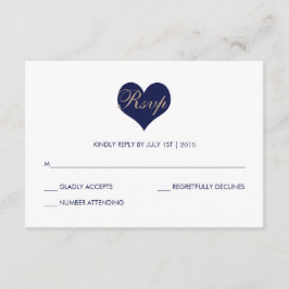 Modern Blue Heart och Rand - OSA kort