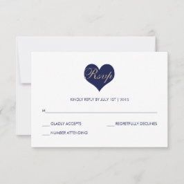 Modern Blue Heart och Rand - OSA kort