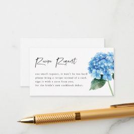 Modern Blue Hydrangea Blommigt Möhippa Tilläggskort