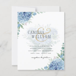 Modern Blue Hydrangea Wedding-kod QR