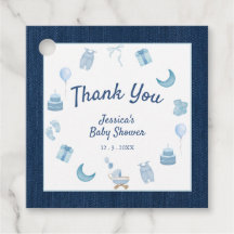 Modern Blue Jean Baby Denim Baby Shower