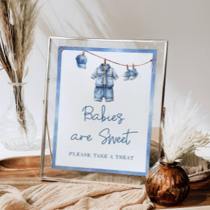 Modern Blue Jean Baby Spädbarn är Sweet Poster