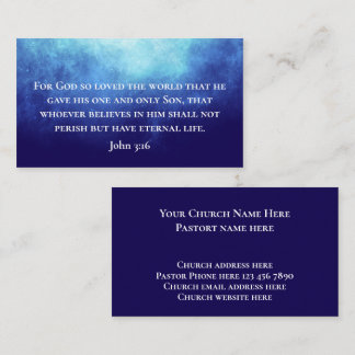 Modern Blue John 3:16 Bibelns Skrift Pastorn