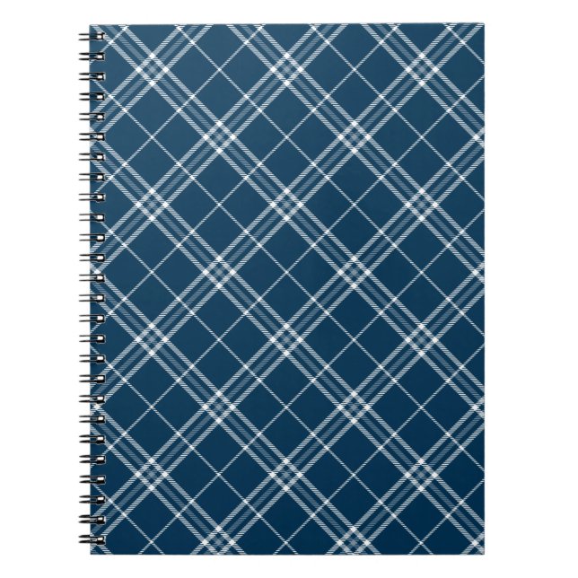 Modern Blue Klan Clark Tartan Play Anteckningsbok (Framsidan)