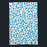 Modern Blue Leopard Mönster Animal Print Kökshandduk<br><div class="desc">Dansa ditt kök med den här coolan handduken. Gör en underbar husuppvärmning eller en bröllop-gåva! Du kan anpassa den och även lägga till text. Kolla min butik för mycket mer färg och mönster!</div>