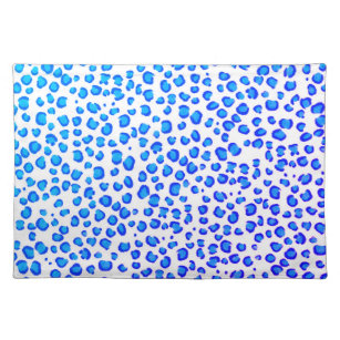 Modern Blue Lila Leopard Mönster Animal Print Bordstablett