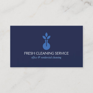 Modern Blue Logotyp Städning service och sjukhus Visitkort