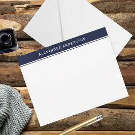 Modern Blue Manar Personlig Note Card Anteckningskort