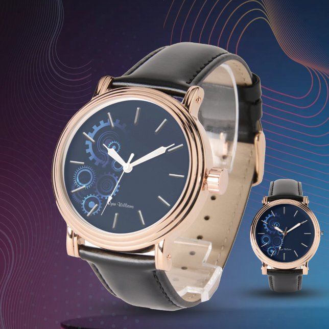 Modern Blue Mechanical Ingenjör Armbandsur (Skapare uppladdad)