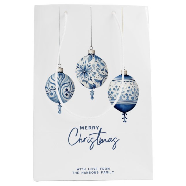 Modern Blue Nordic Stil Ornaments God jul (Framsidan)