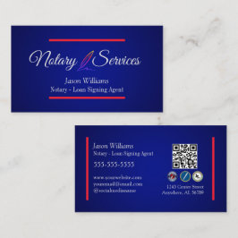Modern Blue Notary Services Visitkort