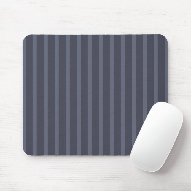 Modern Blue och Grått Stripe Mousepad Musmatta (Med mus)
