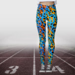Modern Blue Orange Gradient Animal Print Mönster Leggings<br><div class="desc">De här coolorna har en färgstark utformning av trendiget med en övertoningsblå,  svart och orange djurtryckspunkt mönster. Du kommer att känna dig unik och modern med dessa krävande texter,  beställ dina i dag!</div>