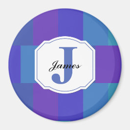 Modern Blue Palette Mönster Magnet