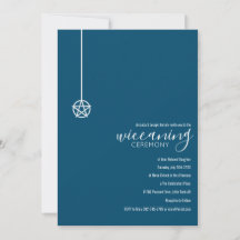 Modern Blue Pentacle Baby Wiccaning Ceremony