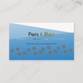 Modern Blue Pet Grooming Business Card – Customiza Visitkort