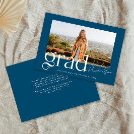 Modern Blue Photo Class från 2025 Studenten Meddelande