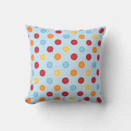 Modern Blue Polka Dot Exdoor Pillow Utomhuskudde