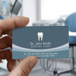 Modern Blue Professionell Dental Möte Tidsbeställning Kort