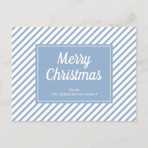 Modern Blue Rand God jul Vykort