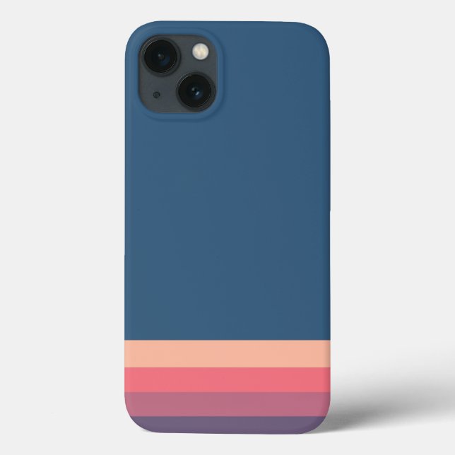 Modern Blue Rand iPhone 13 fodral (Baksida)