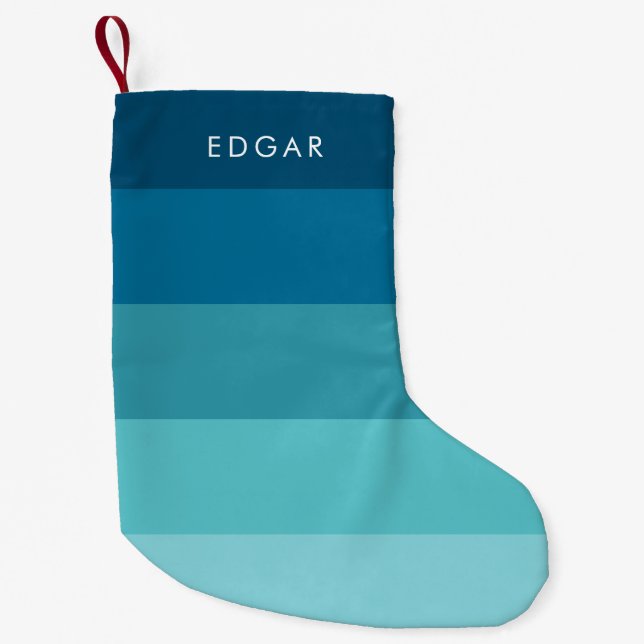 Modern Blue rand Liten Julstrumpa (Framsidan)