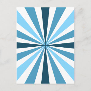 Modern Blue Rand Vykort
