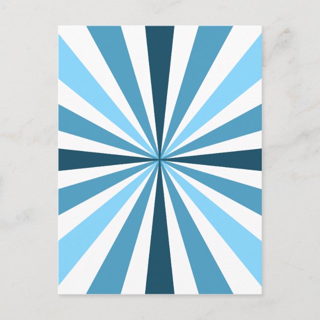 Modern Blue Rand Vykort (Framsida)