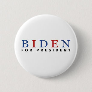 Modern Blue Red Joe Biden för president Knapp