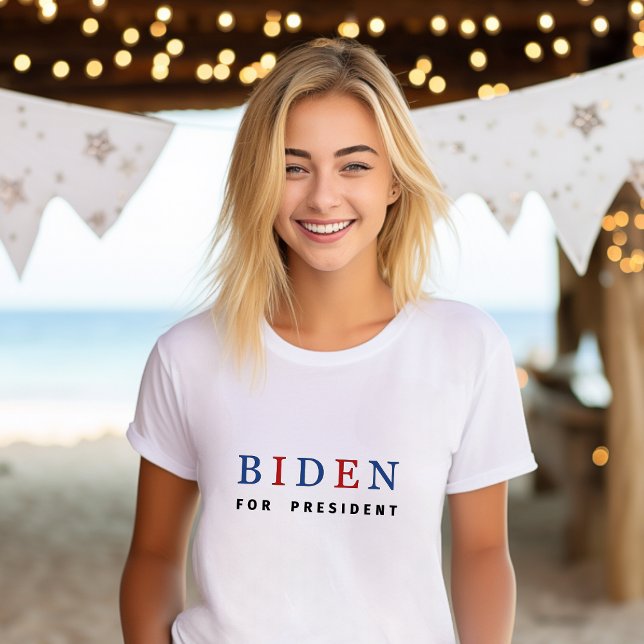 Modern Blue Red Joe Biden för president T Shirt (Skapare uppladdad)