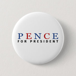 Modern Blue Red Mike Pence för president Knapp